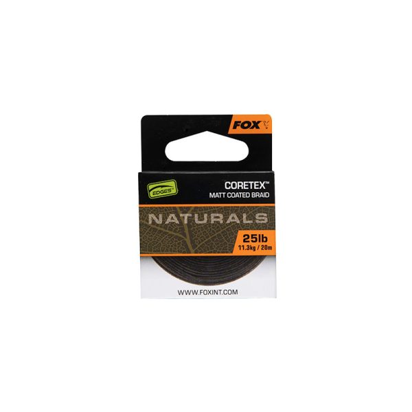 Fox Edges Naturals 11,3kg 20m Gevlochten Onderlijn