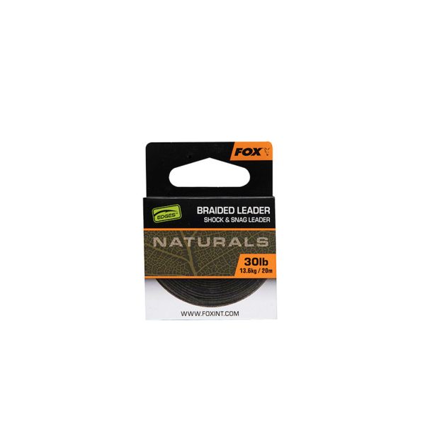 Fox Edges Naturals Gevlochten onderlijn 22,7kg 7m