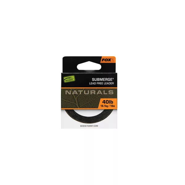 Fox Edges Naturals Submerge Gevlochten onderlijn 18,1kg 10m