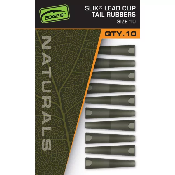 Fox Edges Naturals 10 Lead Clip Tail Rubber Rubberen huls