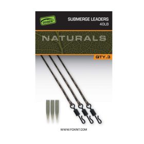   Fox Edges Naturals Submerge Leaders 40lb Loodvrije Leader 3st