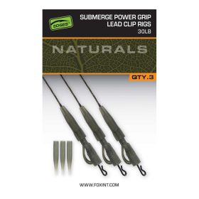   Fox Edges Naturals 40lb Power Grip Loodclip Rigs Boilie Rig 3st