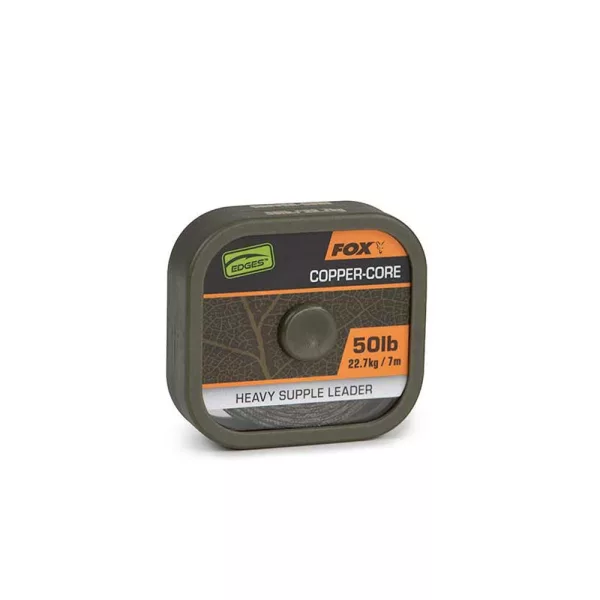Fox Naturals Copper Core Gevlochten Onderlijn 50lb 7,00m
