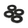 Fox Black Label Leather Washers Leren Ringen 4st