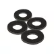 Fox Black Label Leather Washers Leren Ringen 4st