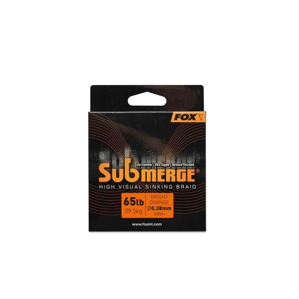 Fox Submerge Oranje Zinkende Gevlochten Hoofdlijn 38mm 600m