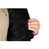 Fox Collection Zwart-Oranje Sherpa Hoody Hoodie S