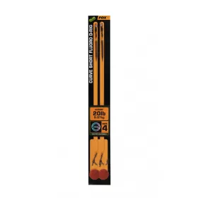   Fox Edges Curve Short Fluoro D-Rig 4 - 20lb Illusion x 2 Voorgeknoopte haak