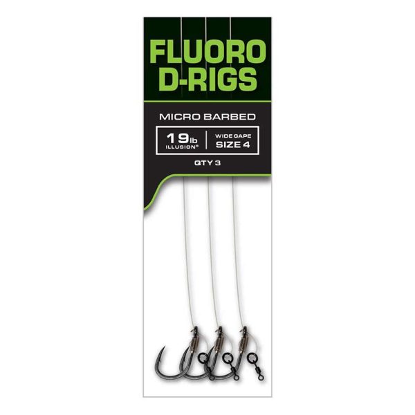 Fox Carp Ready Rigs Fluoro D Rig 6 Met Oog, Met Weerhaak Voorgeknoopte Haak 3st