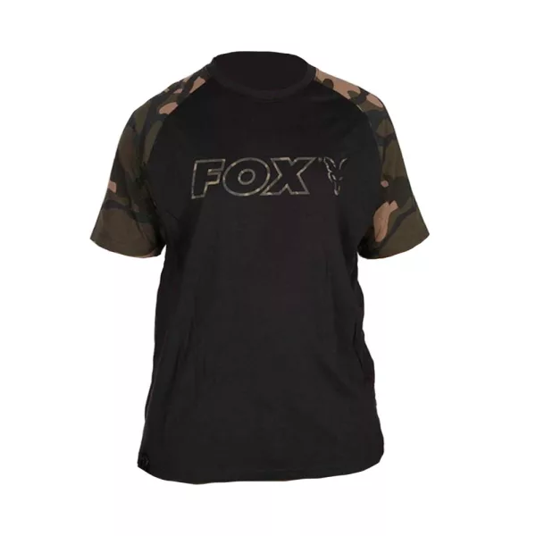 Fox Outline T-shirt Zwart Camo T-shirt XL