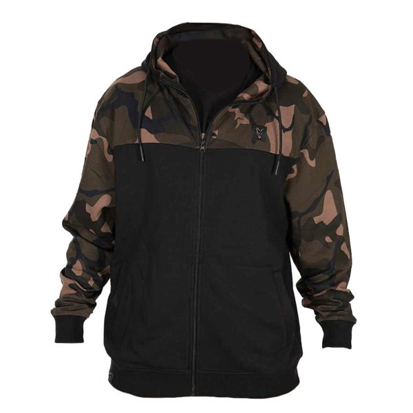 Fox LW Zwart-Camo Split Zip Hoody Hoodie met rits S