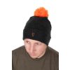 Fox Collection Bobble Hat Zwart-Oranje Pomponmuts