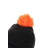 Fox Collection Bobble Hat Zwart-Oranje Pomponmuts
