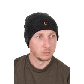Fox Collection Beanie Zwart-Oranje Muts