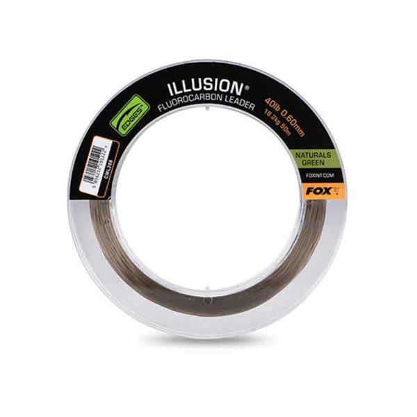 Fox Illusion Leader Natural Green Fluorocarbon Voorslaglijn 0,60mm 50m