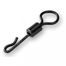   Carp Zoom CZ Boilie quick-release clip met grote ring, #4, mat zwart