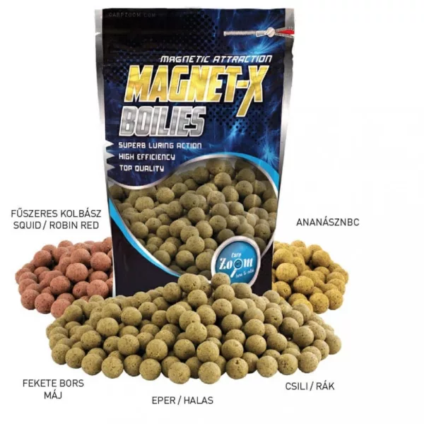 Carp Zoom CZ Magnet-X boilie van extra kwaliteit, 20 mm, aardbei, vis, 800 g