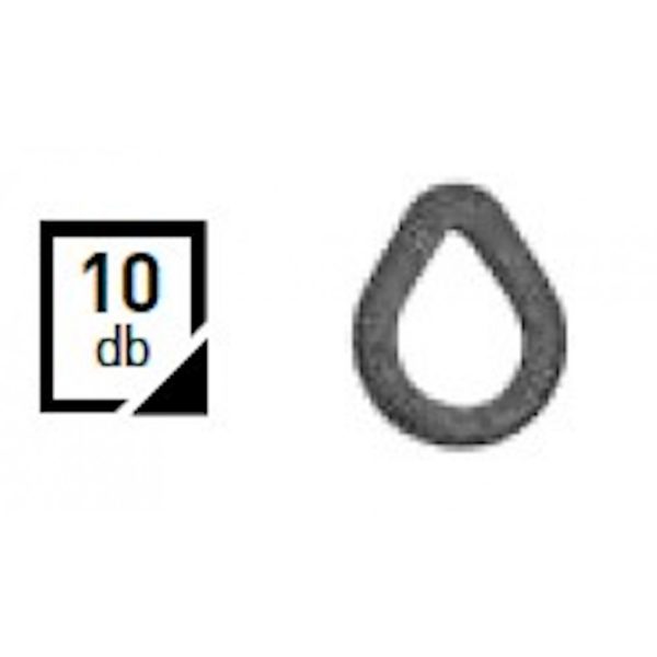 Carp Zoom CZ Tear Drop rig ring, 4 mm, mat zwart, 10 db