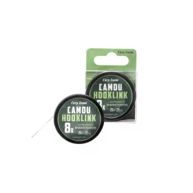 Carp Zoom Camou 8X Camouflage 20m 25lb Gevlochten Onderlijn