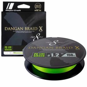   Major Craft Dangan Braid X 8X 0,10mm 150m Fluo Green Gevlochten Lijn