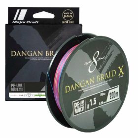   Major Craft Dangan Braid X 8X 0,20mm 200m Multicolor Gevlochten Lijn