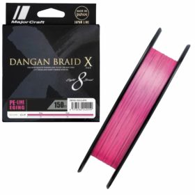   Major Craft Dangan Braid X 8X Eging 0,10mm 150m Roze Gevlochten Lijn