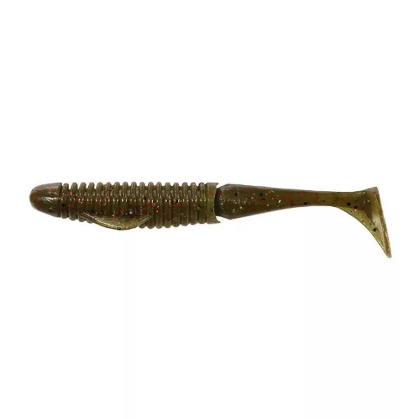 Duo Realis Boostar Wake 12,7cm F018 Green Pumkin Red Flake Plastic Kunstaas 6 stuks