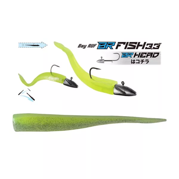 Duo Bayruf BR Fish 8,4cm S043 Chart Silver Plastic Kunstaas 7st