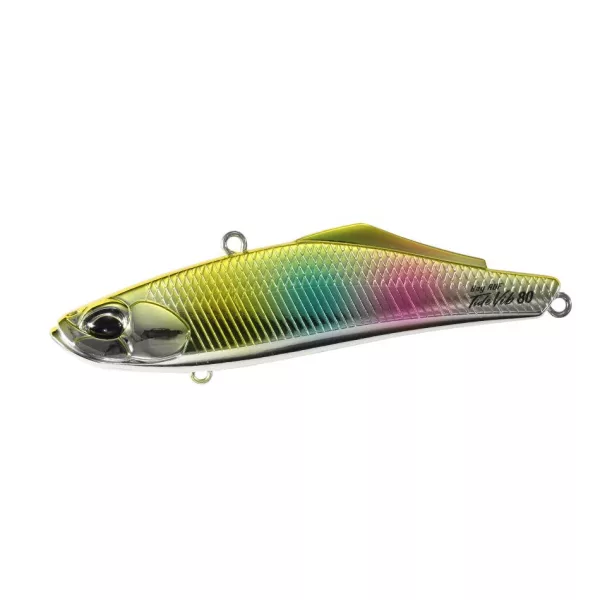 Duo Bayruf Tide Vib 80 8cm 25gr MCC0680 UV Gold Rainbow Zinkende Wobbler