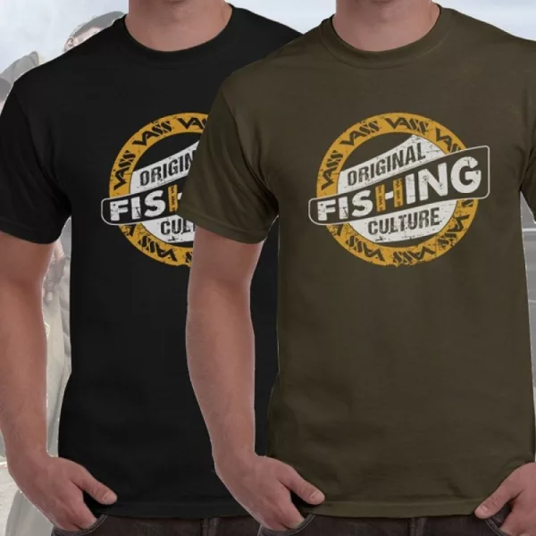 Vass-Tex Fishing Culture Printed Khaki Póló L