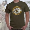 Vass-Tex Fishing Culture Printed Khaki Póló XL