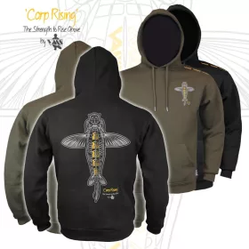 Vass-Tex Carp Rising Khaki Kapucnis Pulóver XL