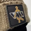 Vass-Tex Fleece Lined Ribbed Beanie Barna Sapka Gumizott Logóval