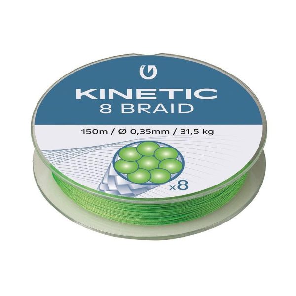 KINETIC 8 Braid 150m 0,30mm/23,8kg Fluo Green Gevlochten lijn