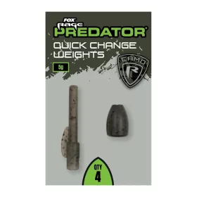   Fox Rage Predator Camo Quick Change Weights Snelwissel Drijfgewicht 5gr 4db