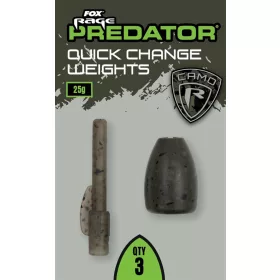   Fox Rage Predator Camo Quick Change Weights Snelwissel Drijfgewicht 25gr 3db