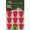 Fox Rage Predator Bait Fins Red Rode Vinnen 25 stuks