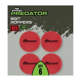   Fox Rage Predator Bait Poppers Groot Rood Aas Drijver 6 stuks