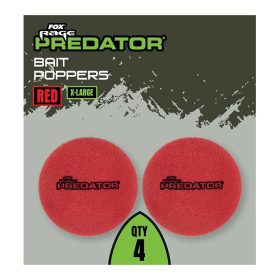   Fox Rage Predator Bait Poppers Extra Groot Rood Aas Drijver 4 stuks