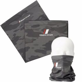   Major Craft UV-Cut Face Guard Donkergrijze camouflage nekwarmer