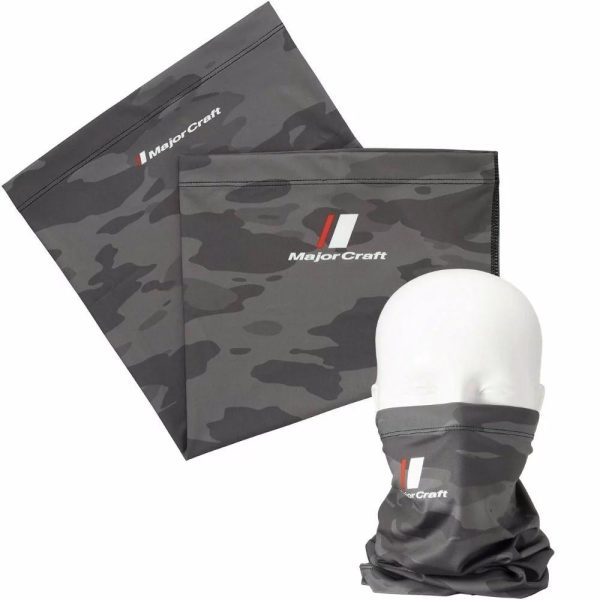 Major Craft UV-Cut Face Guard Donkergrijze camouflage nekwarmer