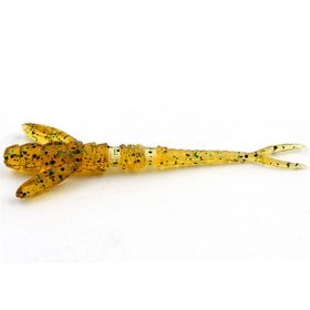   FISHUP Flit 3,81cm (10 st.), #036 - Karamel/Groen & Zwart Plastic kunstaas