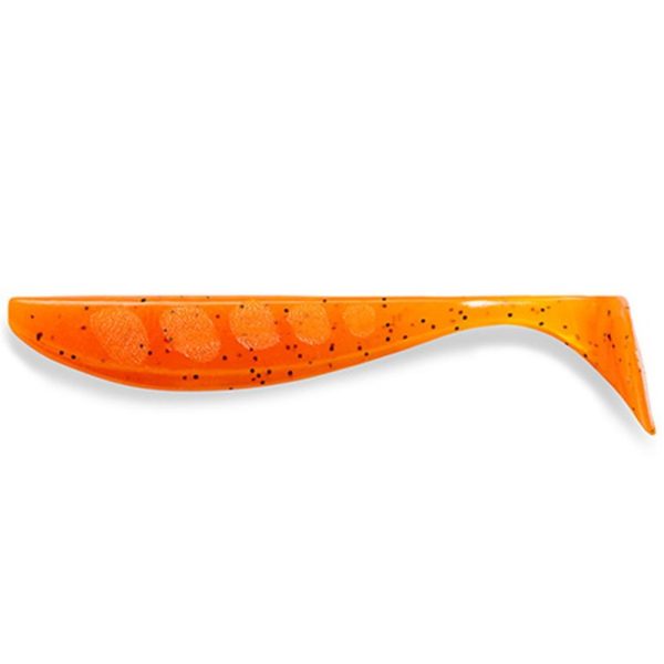 FISHUP Wizzle Shad 5,08cm (10 st.), #049 - Oranje Pompoen/Zwart kunststof kunstaas