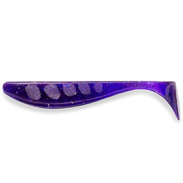 FISHUP Wizzle Shad 5,08cm (10 st.), #060 - Donker Violet/Pauw & Zilver kunststof kunstaas