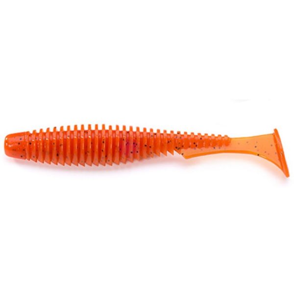 FISHUP U-Shad 5,08cm (10pcs.), #049 - Orange Pumpkin/Black Plastic kunstaas