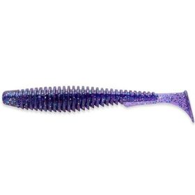   FISHUP U-Shad 5,08cm (10pcs.), #060 - Dark Violet/Peacock & Silver Plastic kunstaas