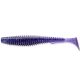 FISHUP U-Shad 5,08cm (10pcs.), #060 - Dark Violet/Peacock & Silver Plastic kunstaas