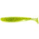 FISHUP U-Shad 10,16cm (8st.), #055 - Chartreuse/Zwart Kunststof kunstaas