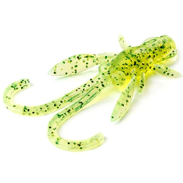FISHUP Baffi Fly 3,81cm (10pcs.), #026 - Flo Chartreuse/Groen Plastic kunstaas