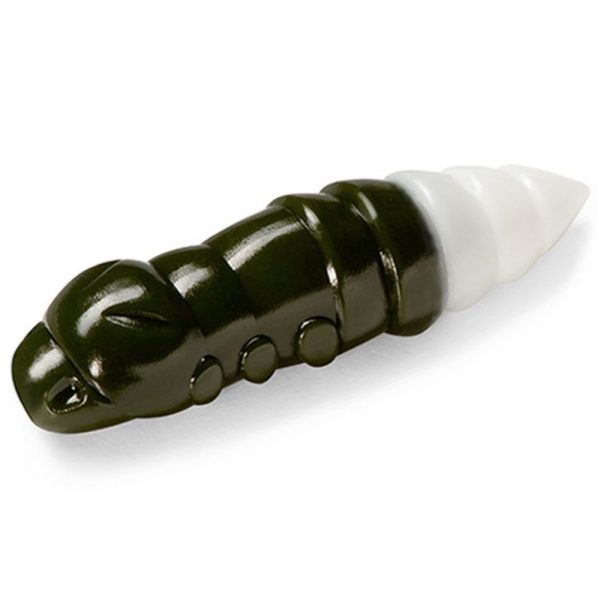 FISHUP Pupa 3,04cm (10pcs.), #140 - Dark Olive/White Plastic kunstaas